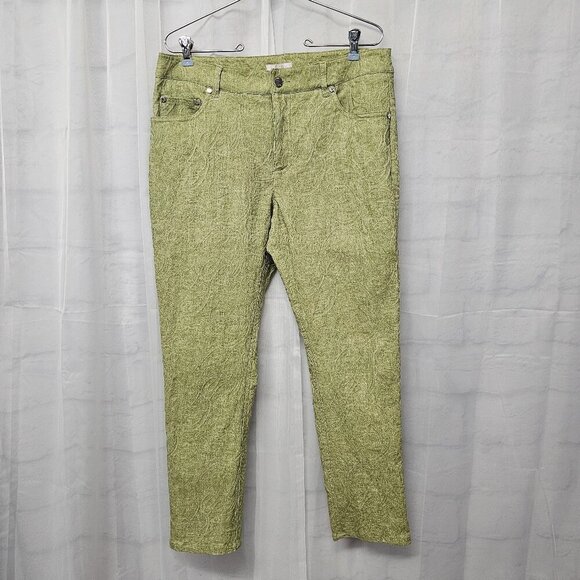 Eric Green Textured Straight Leg Jeans Boho Retro Stretch 12 - Picture 1 of 13